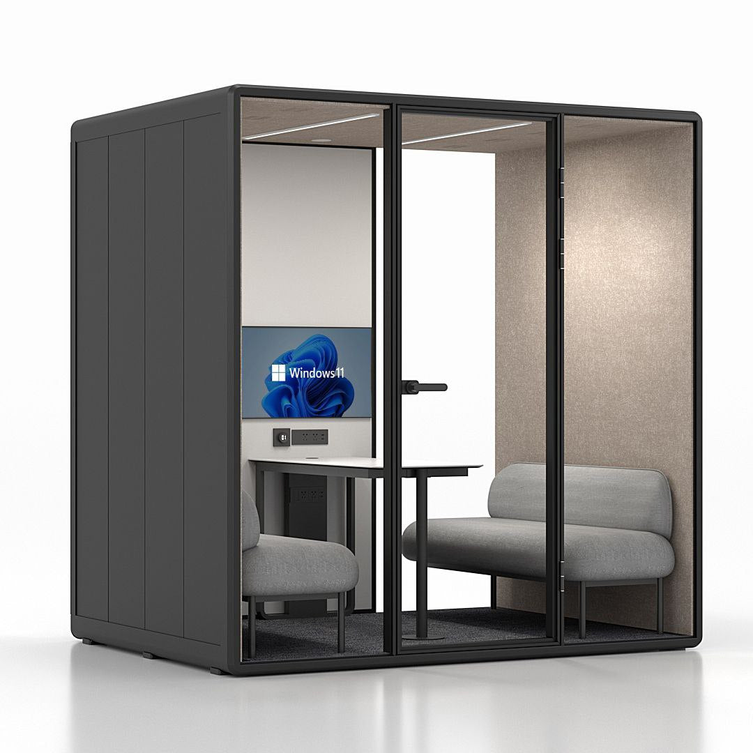 Soundproof 4-Person Meeting Pod