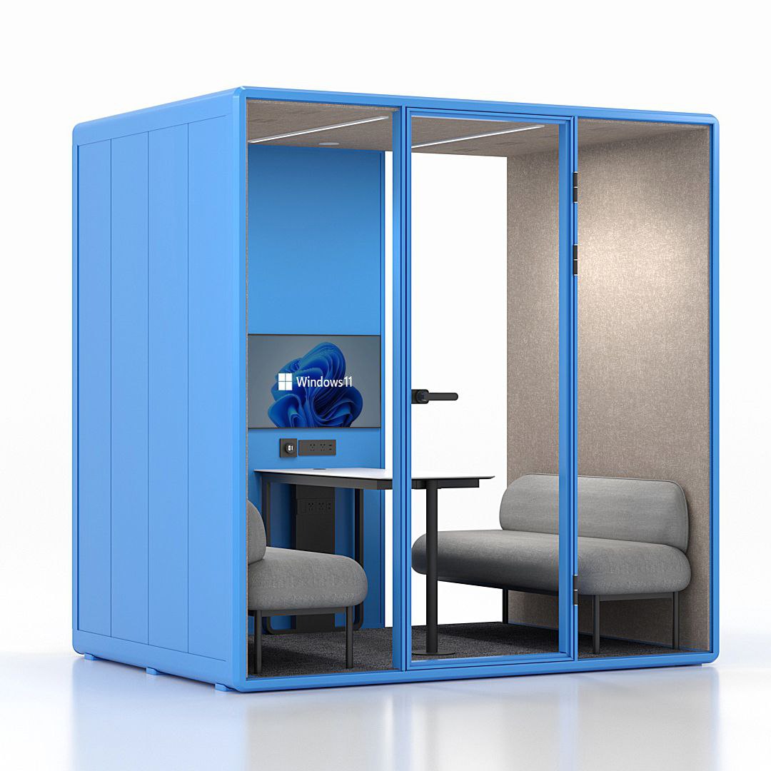Soundproof 4-Person Meeting Pod