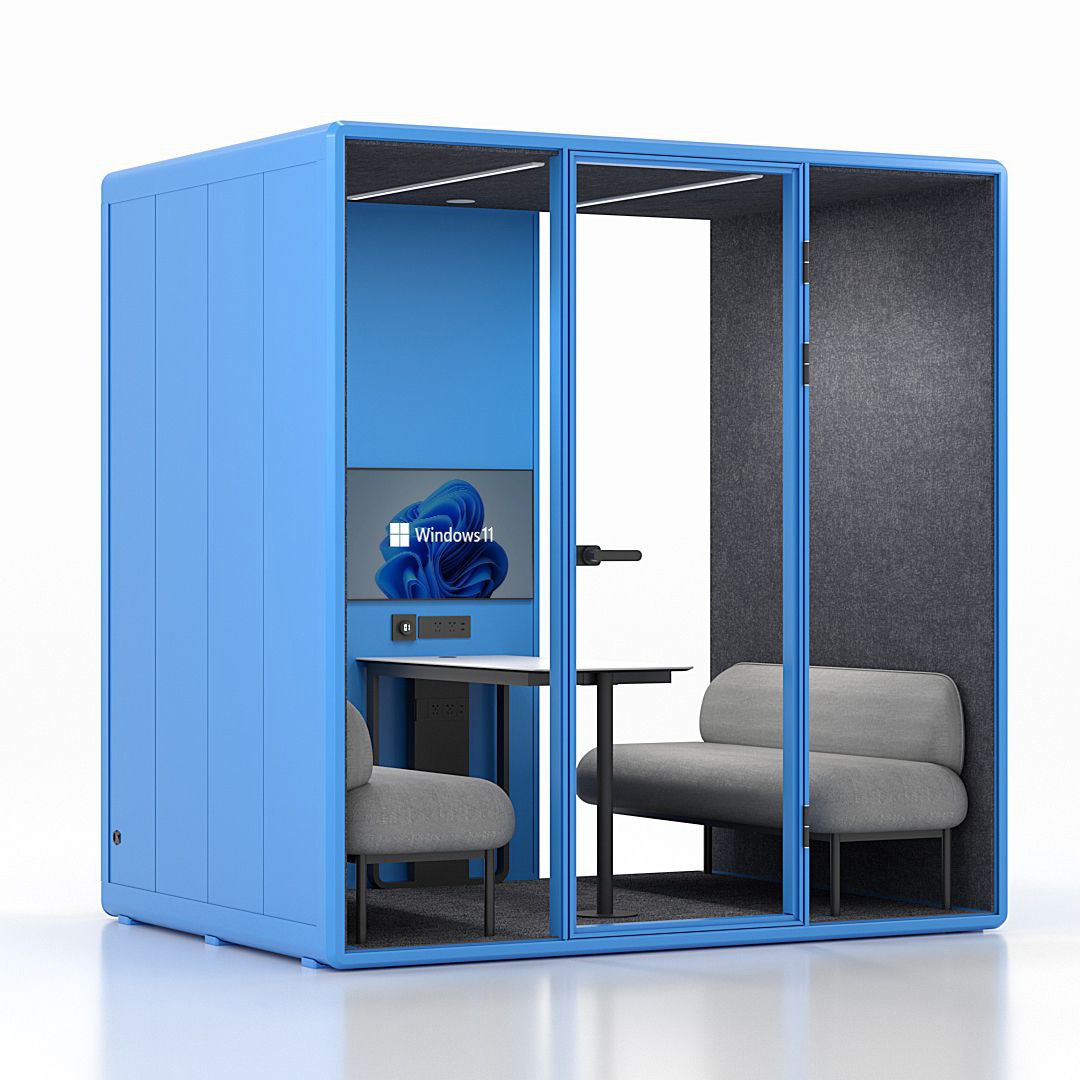 Soundproof 4-Person Meeting Pod