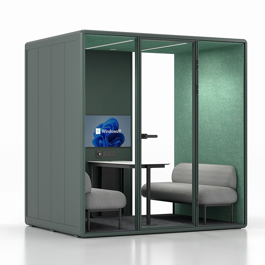 Soundproof 4-Person Meeting Pod