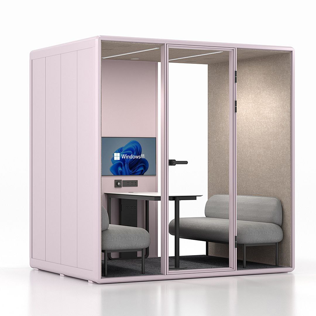 Soundproof 4-Person Meeting Pod