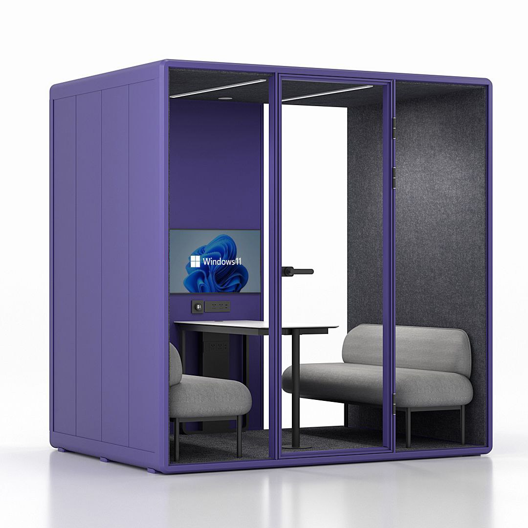 Soundproof 4-Person Meeting Pod