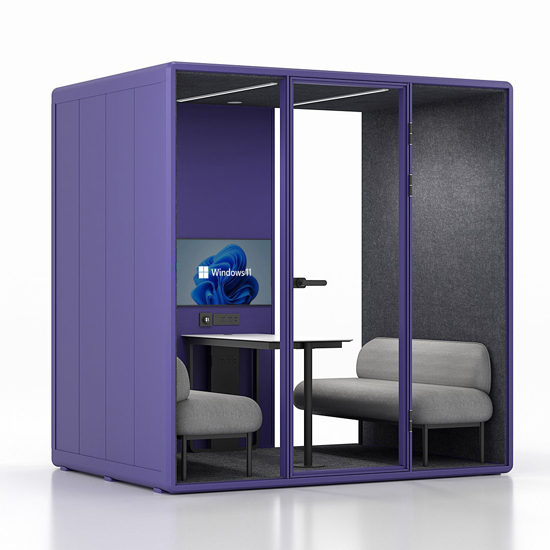 Soundproof 4-Person Meeting Pod