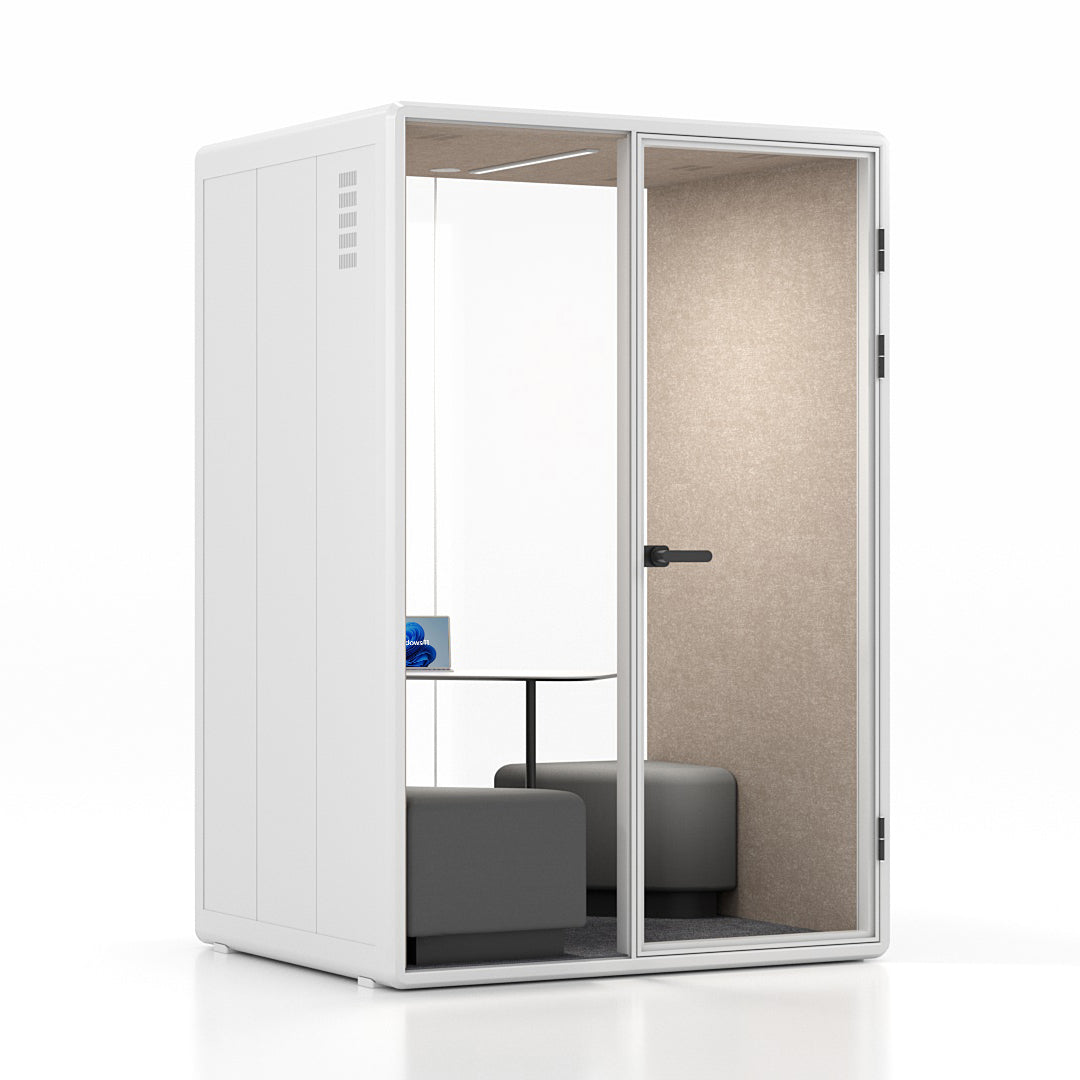 1–2 Person Acoustic Office Pod - Dual Work Booth