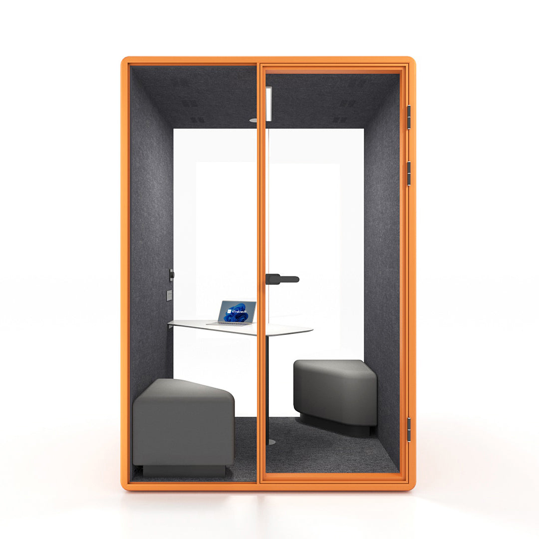 1–2 Person Acoustic Office Pod - Dual Work Booth