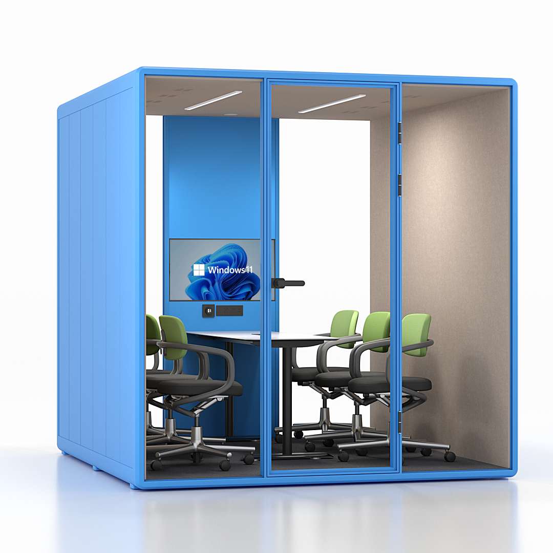 Large soundproof conference meeting pod