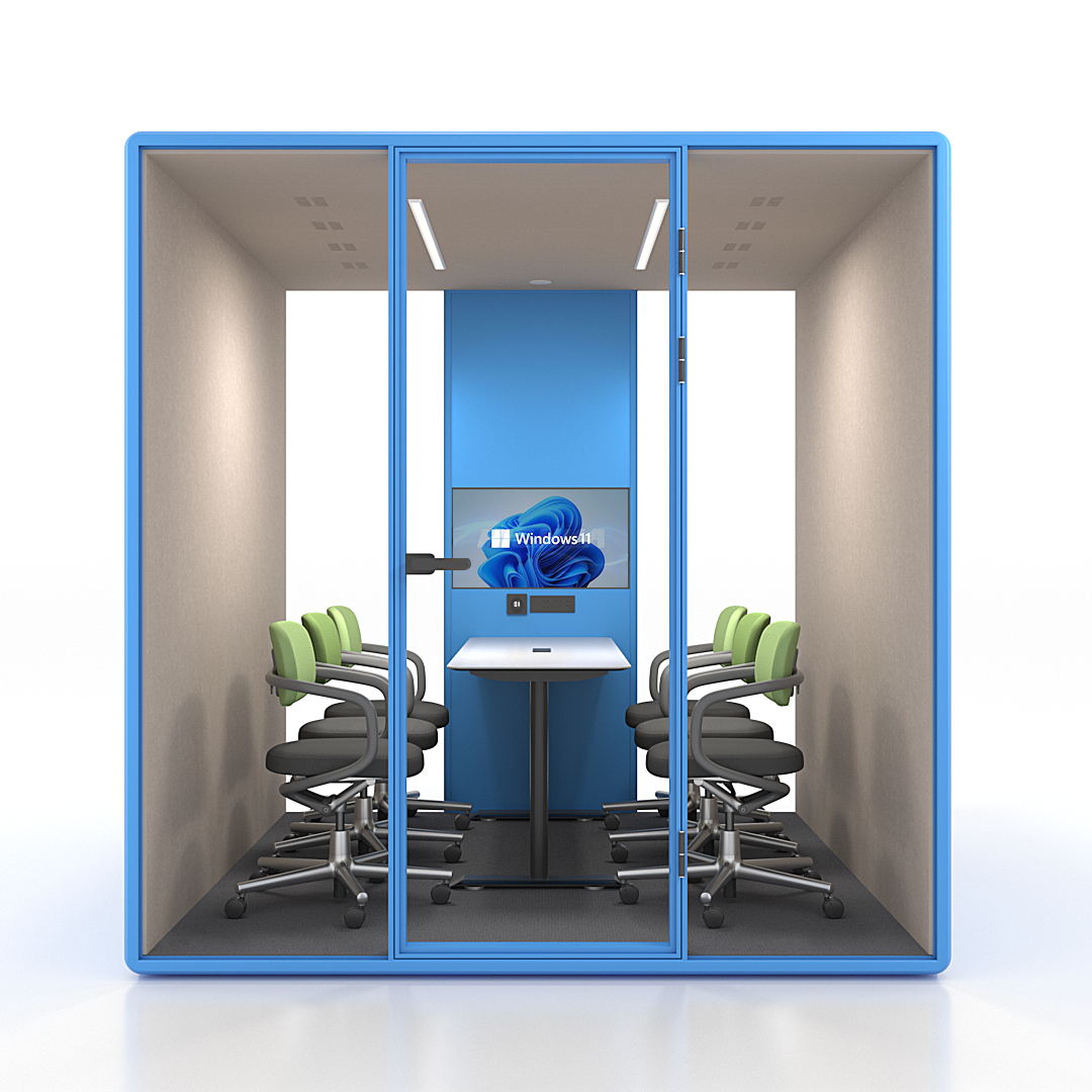 Large soundproof conference meeting pod