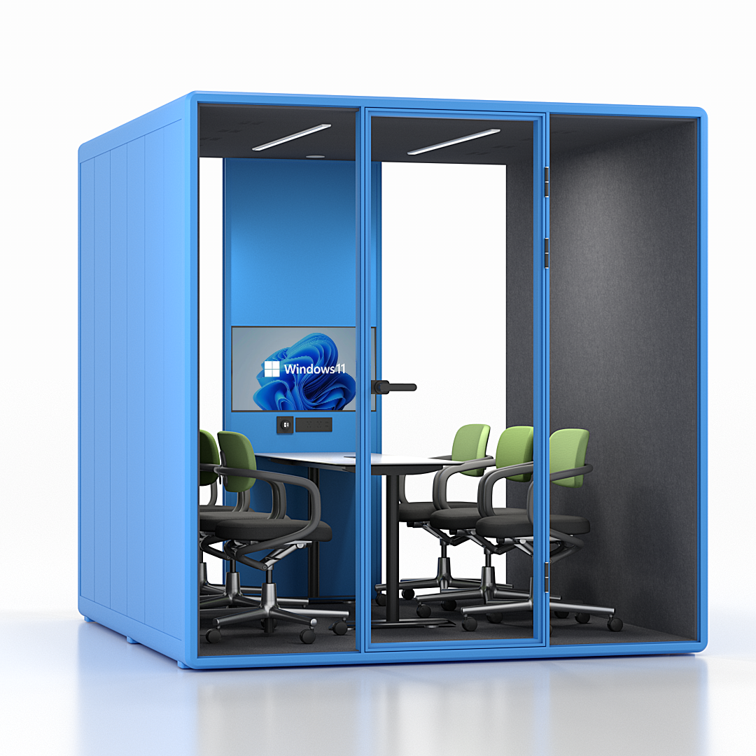 Large soundproof conference meeting pod