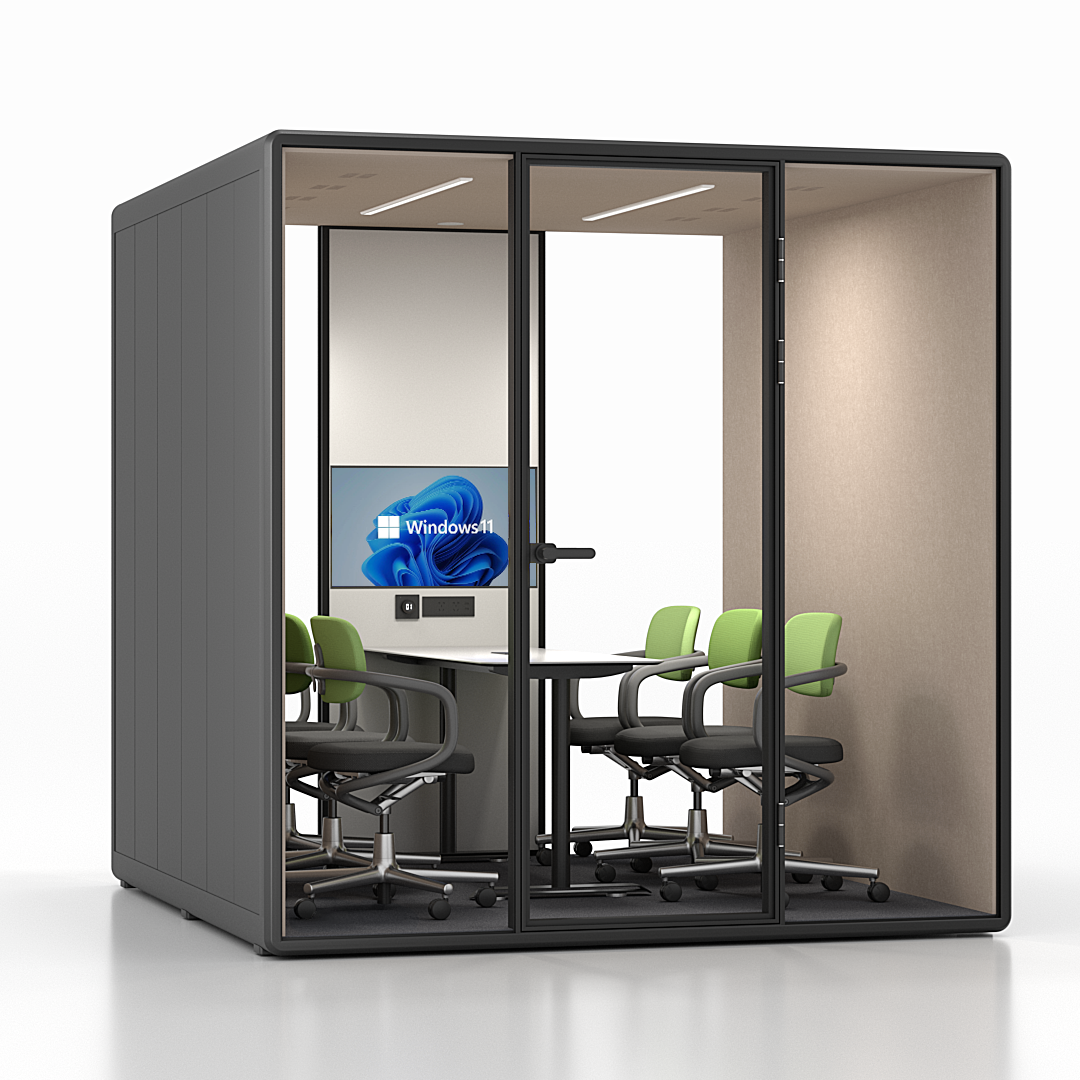 Large soundproof conference meeting pod