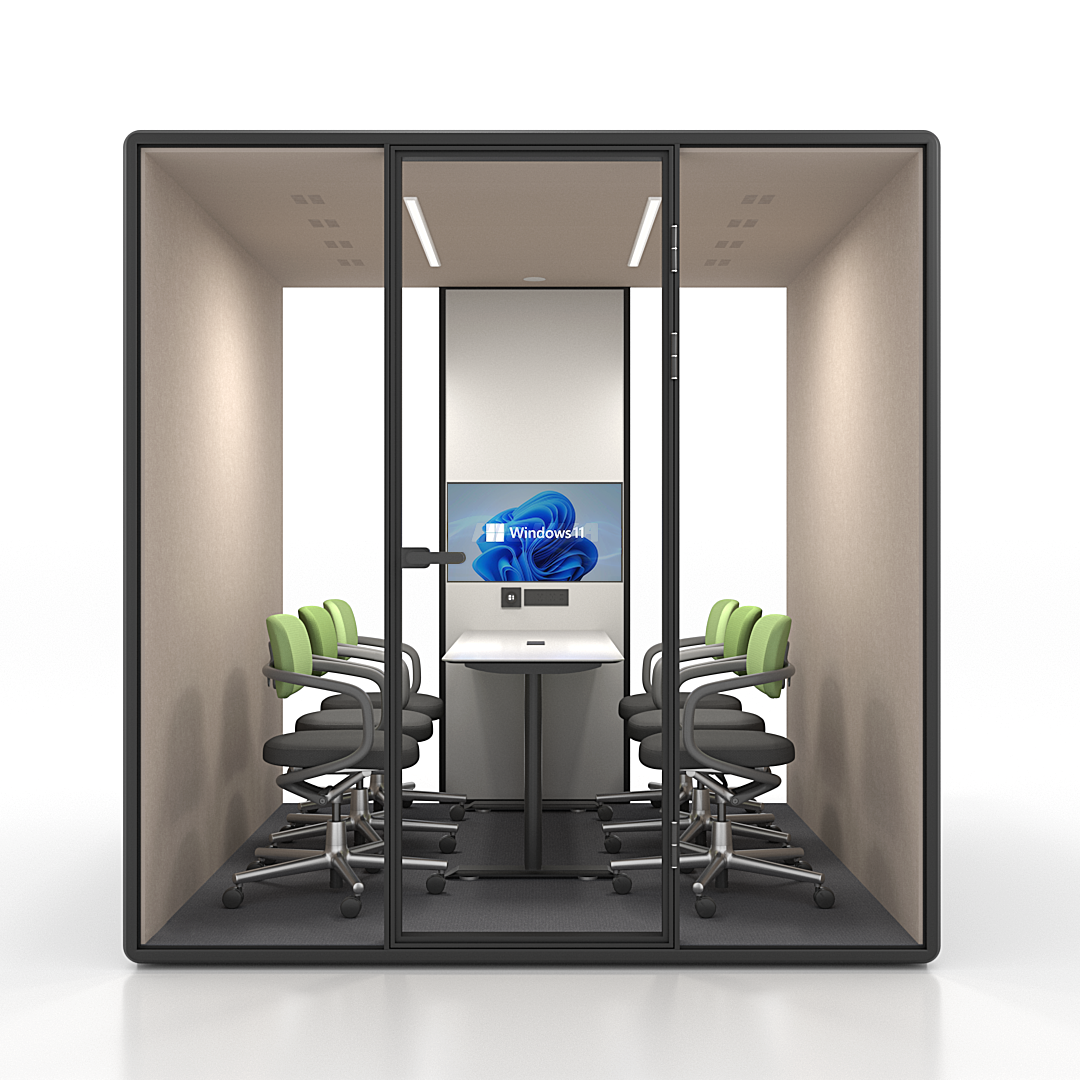 Large soundproof conference meeting pod
