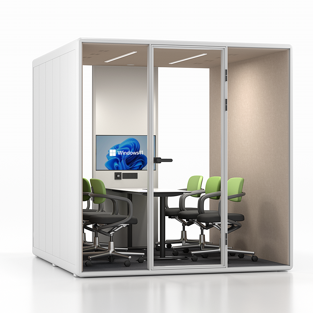 Large soundproof conference meeting pod