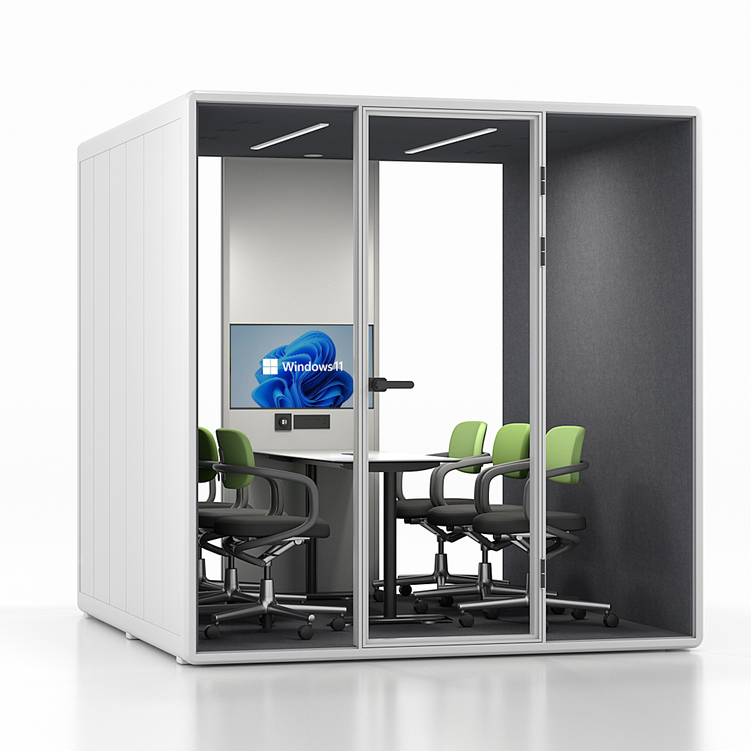Large soundproof conference meeting pod