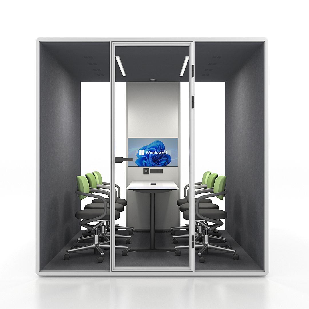 Large soundproof conference meeting pod