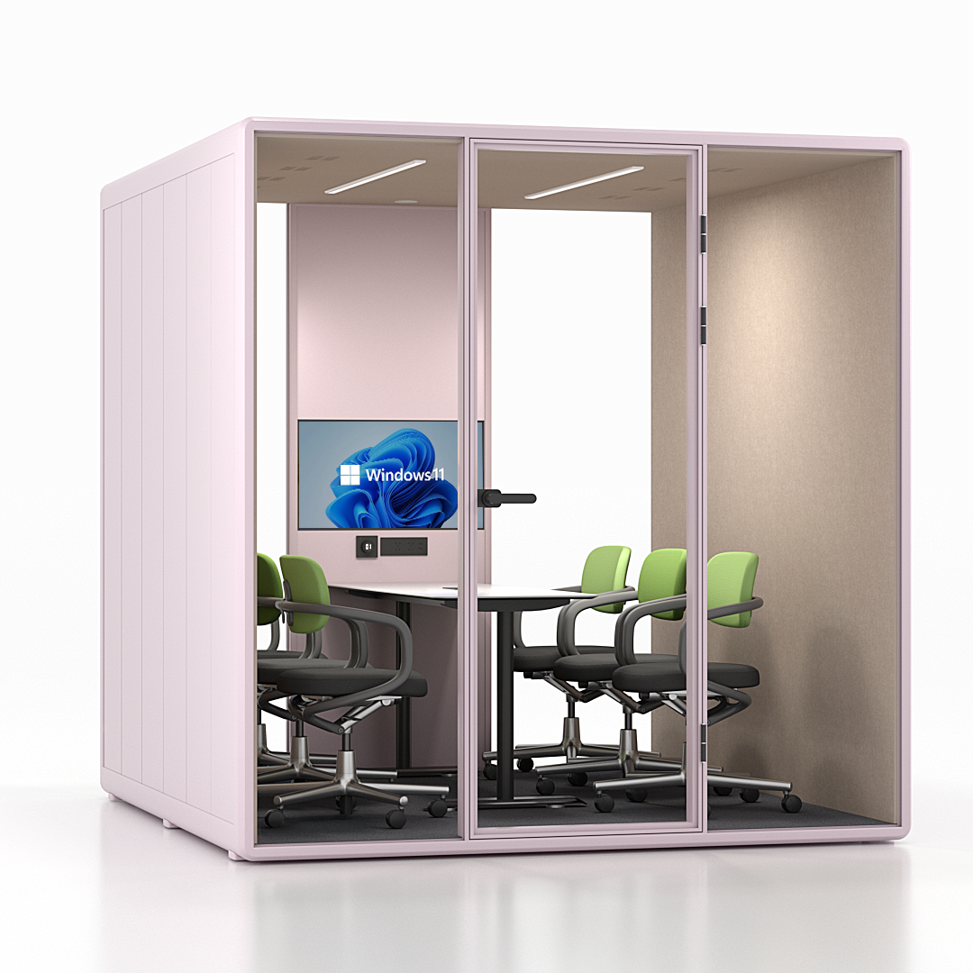 Large soundproof conference meeting pod