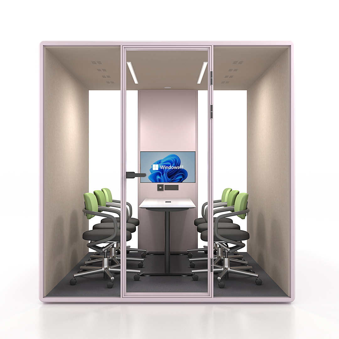 Large soundproof conference meeting pod