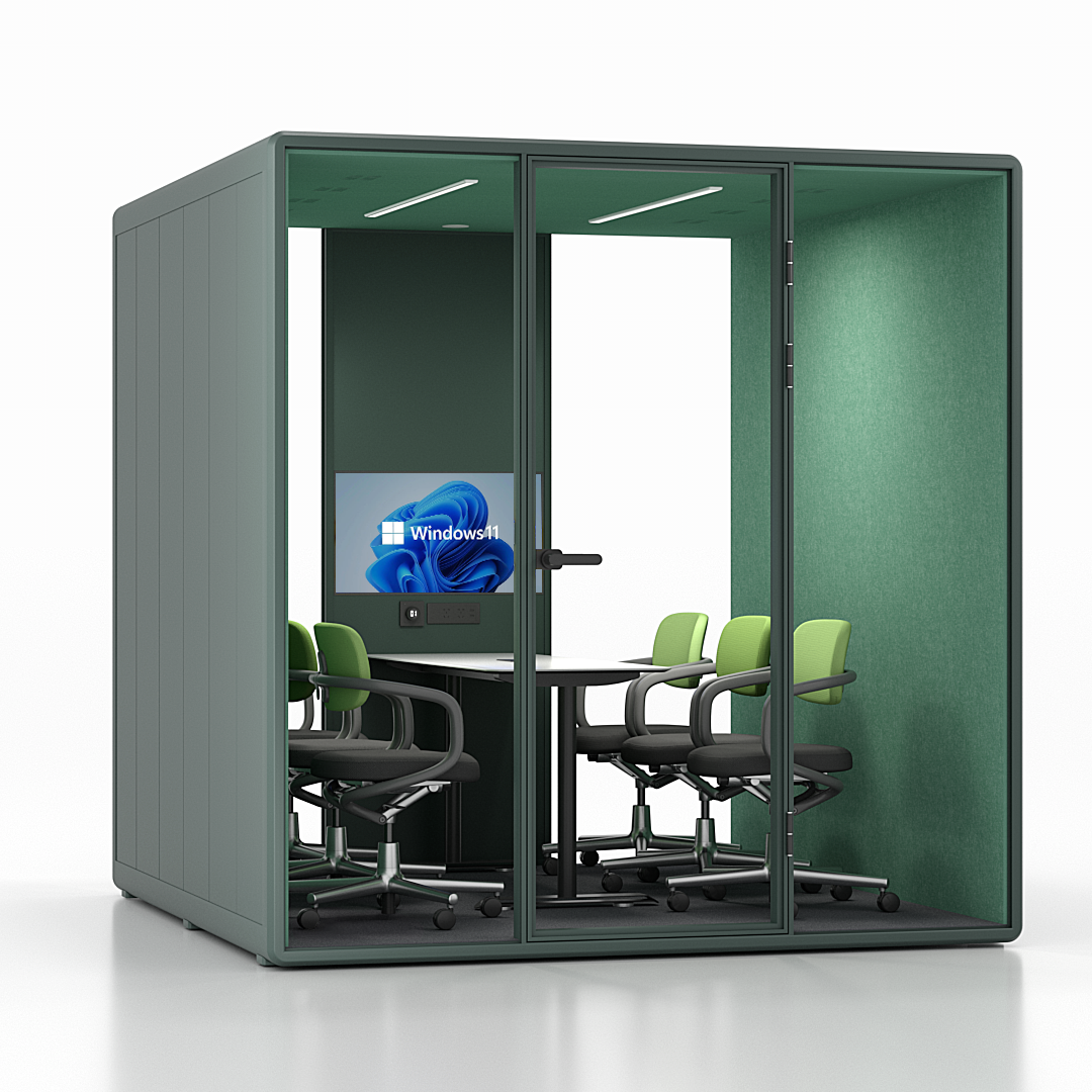 Large soundproof conference meeting pod