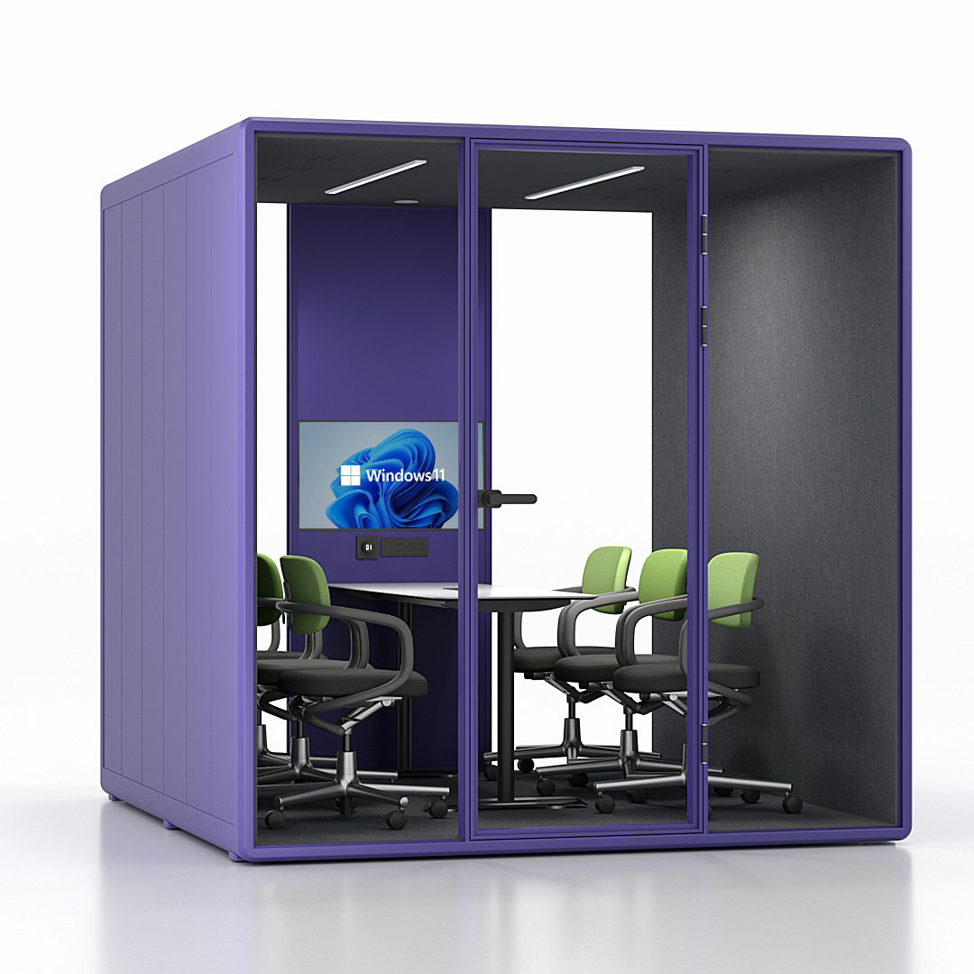 Large soundproof conference meeting pod