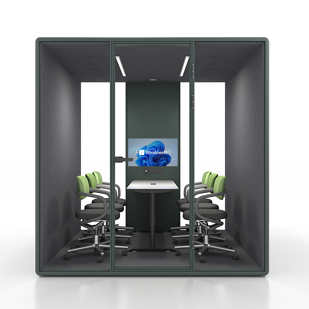 Large soundproof conference meeting pod