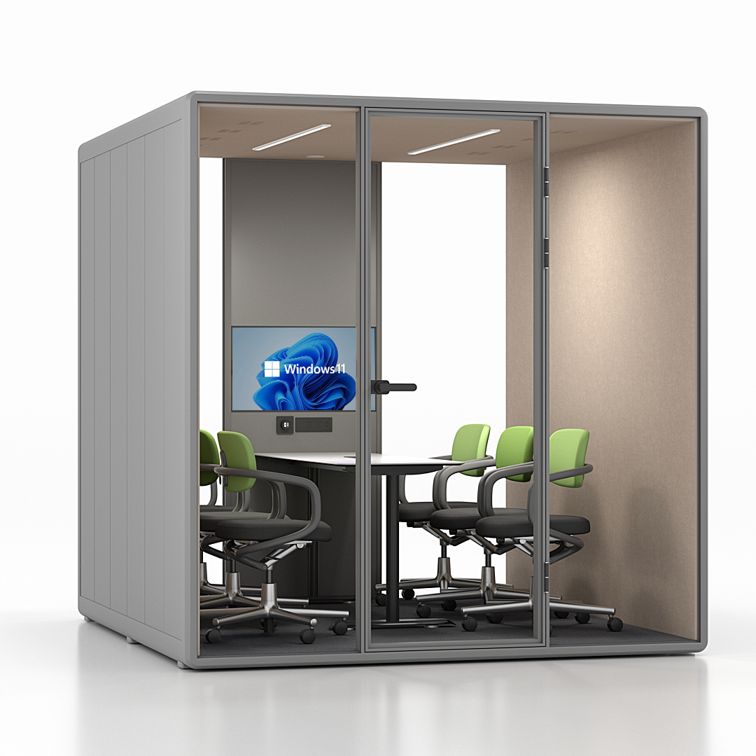 Large soundproof conference meeting pod
