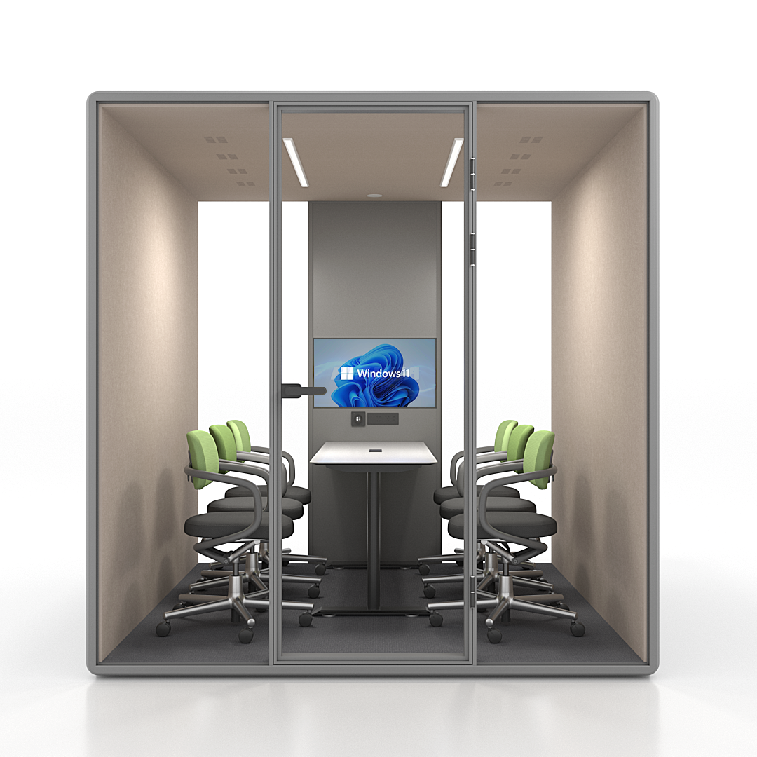 Large soundproof conference meeting pod